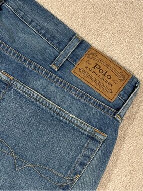 Polo Ralph Lauren Mens Varick Slim Straight Jeans Preppy Medium Wash Size 38x32
